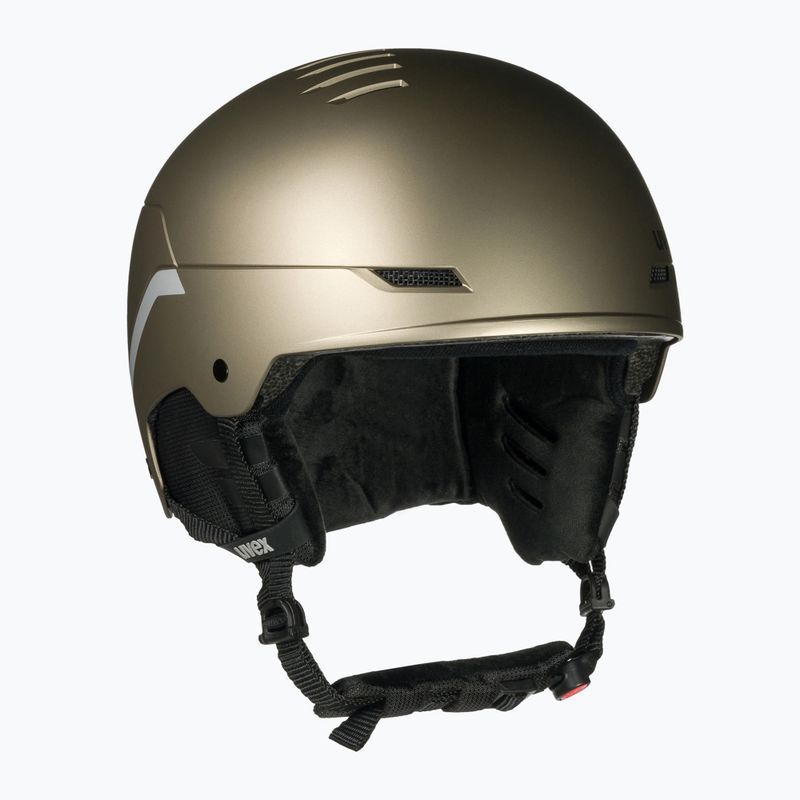 Kask narciarski UVEX Wanted Soft gold silver stripes mat