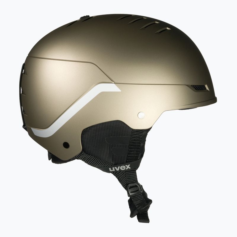 Kask narciarski UVEX Wanted Soft gold silver stripes mat 4