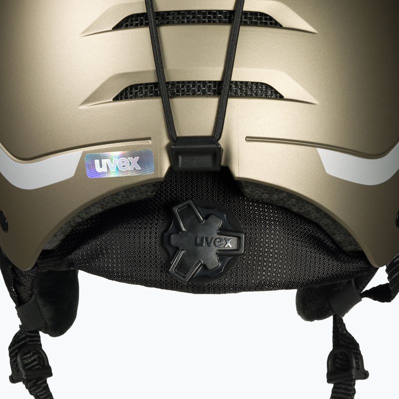 Kask narciarski UVEX Wanted Soft gold silver stripes mat 6