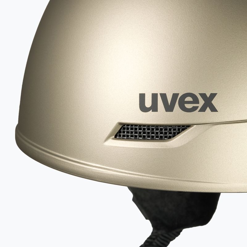 Kask narciarski UVEX Wanted Soft gold silver stripes mat 8