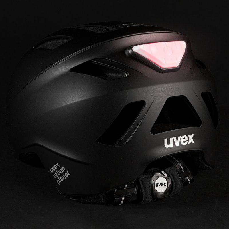 Kask rowerowy UVEX Urban Planet LED black matte 6