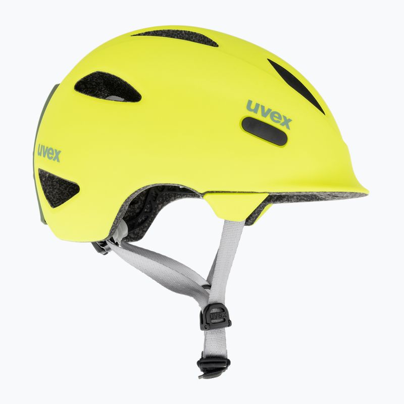 Kask rowerowy dziecięcy UVEX Oyo neon yellow/moss green matt 4