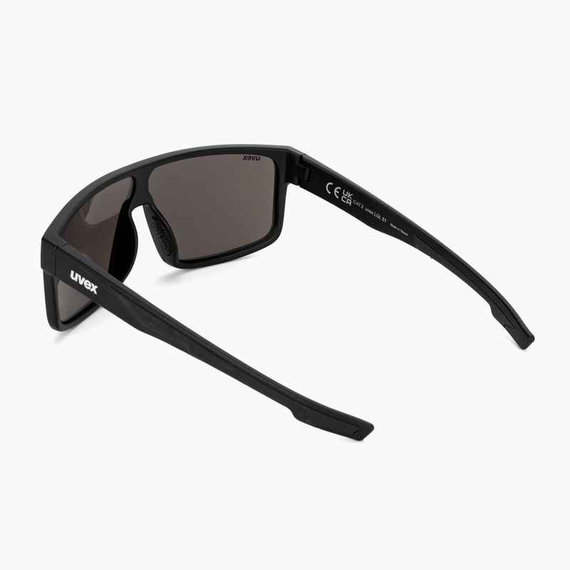 Okulary przeciwsłoneczne UVEX Lgl 51 black mat/mirror silver 2