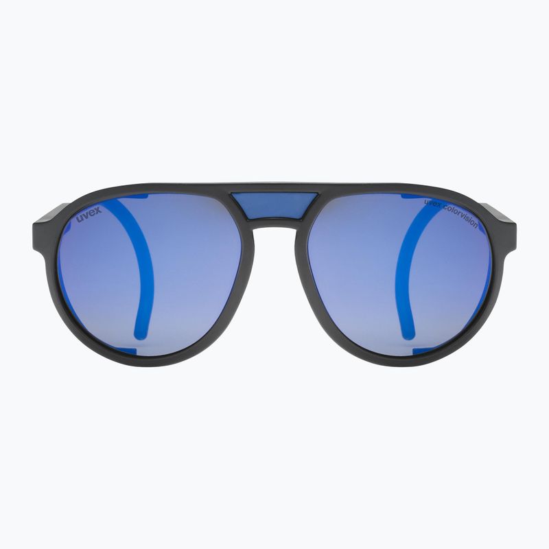 Okulary przeciwsłoneczne UVEX Mtn Classic CV black matt/mirror blue 2