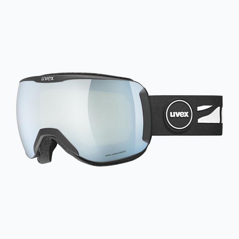 Gogle narciarskie UVEX Downhill 2100 CV black mattt/mirror white colorvision green