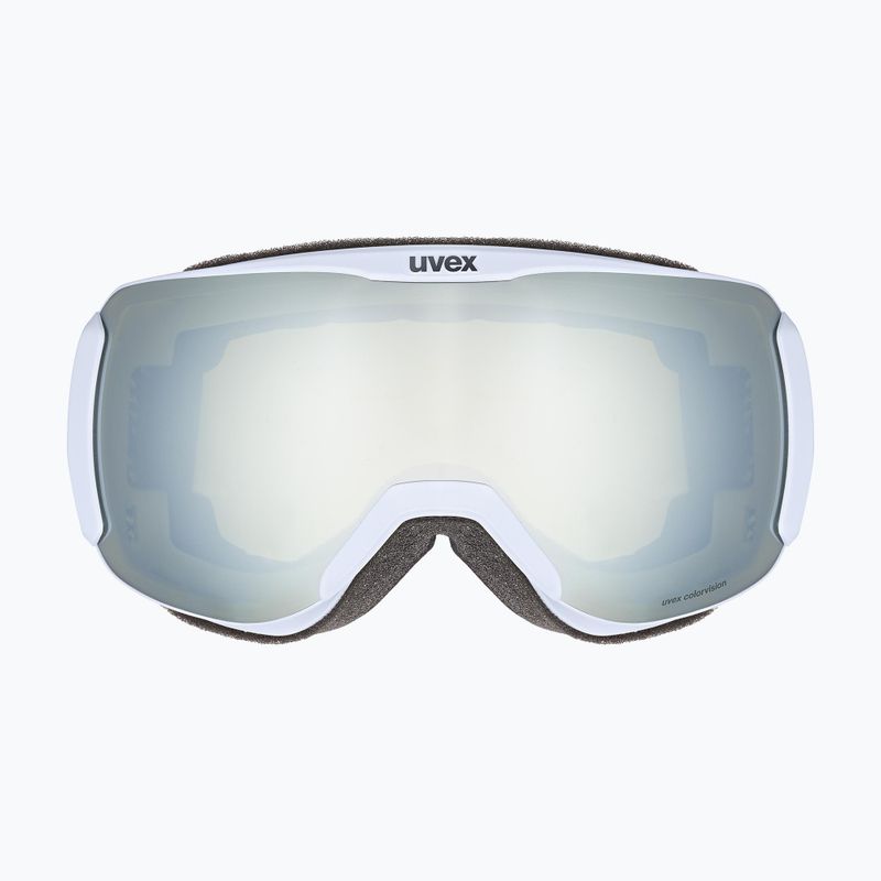 Gogle narciarskie damskie UVEX Downhill 2100 CV WE arctic blue matt/mirror white/colorvision green 2