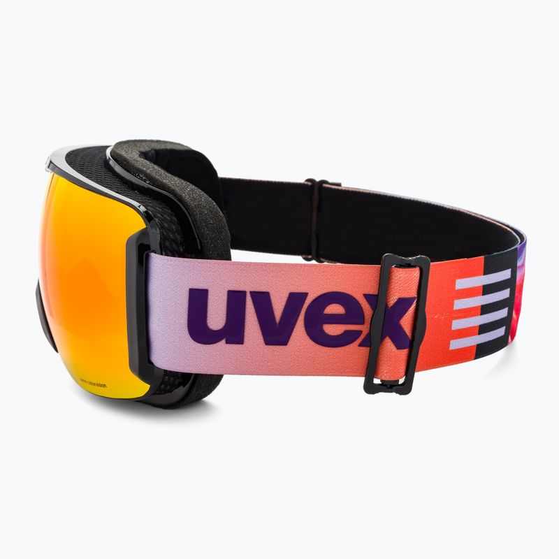 Gogle narciarskie UVEX Downhill 2100 CV black shiny/mirror scarlet/colorvision orange 4