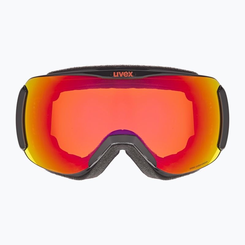 Gogle narciarskie UVEX Downhill 2100 CV black shiny/mirror scarlet/colorvision orange 6