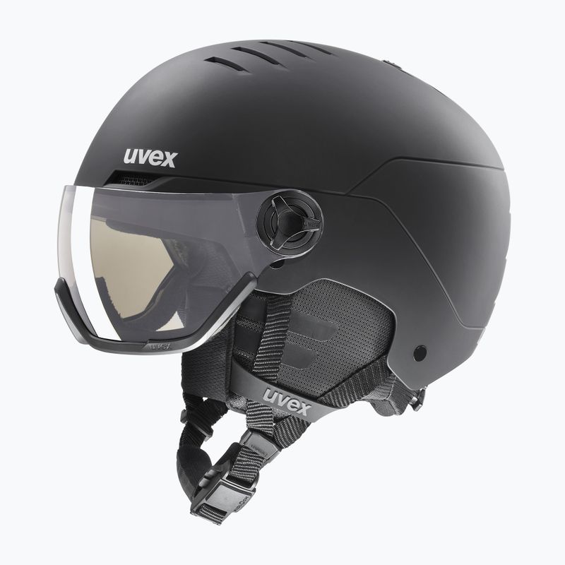 Kask narciarski UVEX Wanted Visor Pro V black matt/variomatc smoke 6