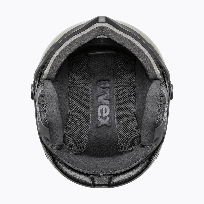 Kask narciarski UVEX Wanted Visor Pro V black matt/variomatc smoke 10