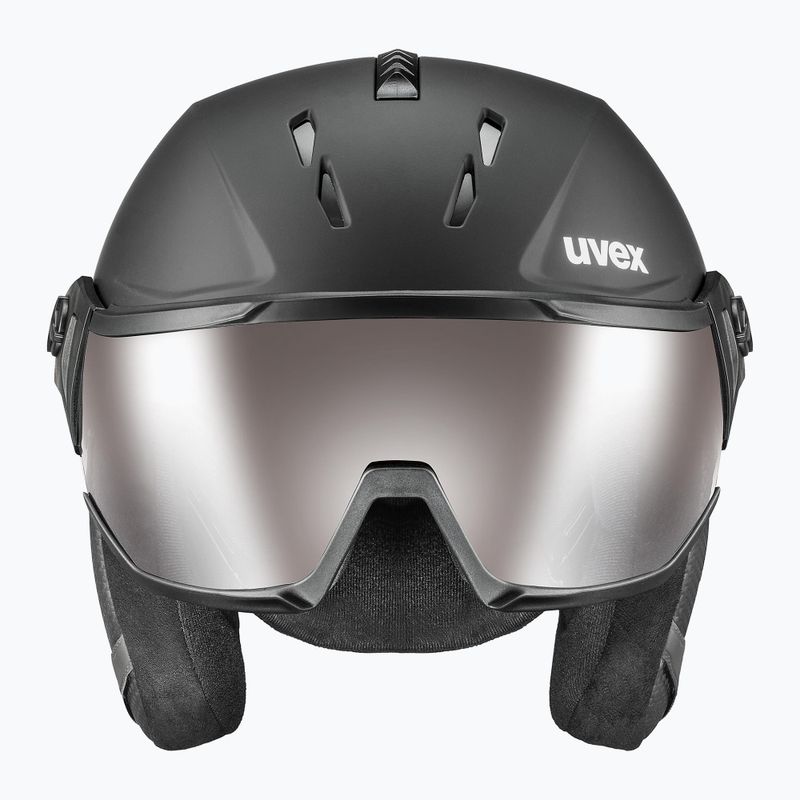 Kask narciarski UVEX Instinct Visor PRO V black matt/silver/silver