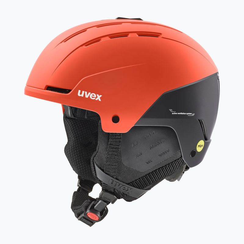 Kask narciarski UVEX Stance MIPS fierce red/black matt 7