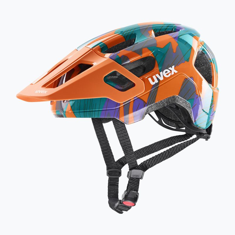 Kask rowerowy dziecięcy UVEX React Jr papaya camo 2