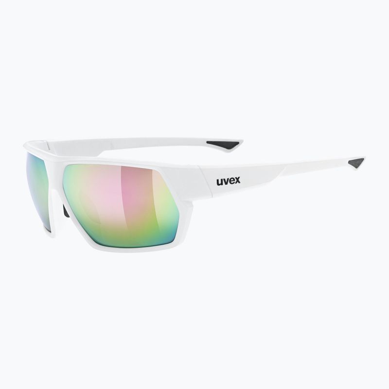 Okulary przeciwsłoneczne UVEX Sportstyle 238 white matt/mirror pink