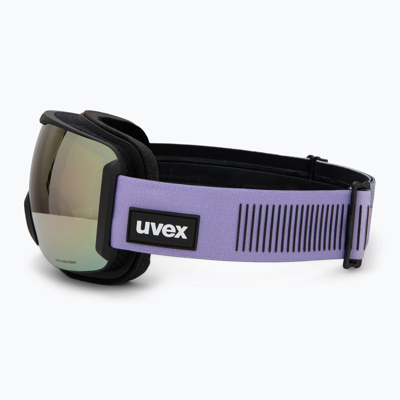 Gogle narciarskie UVEX Downhill 2100 CV black matt/mirror lavender green 4
