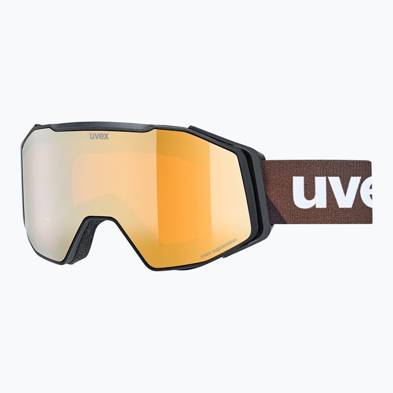 Gogle narciarskie UVEX Gravity FM black matt/mirror gold orange clear