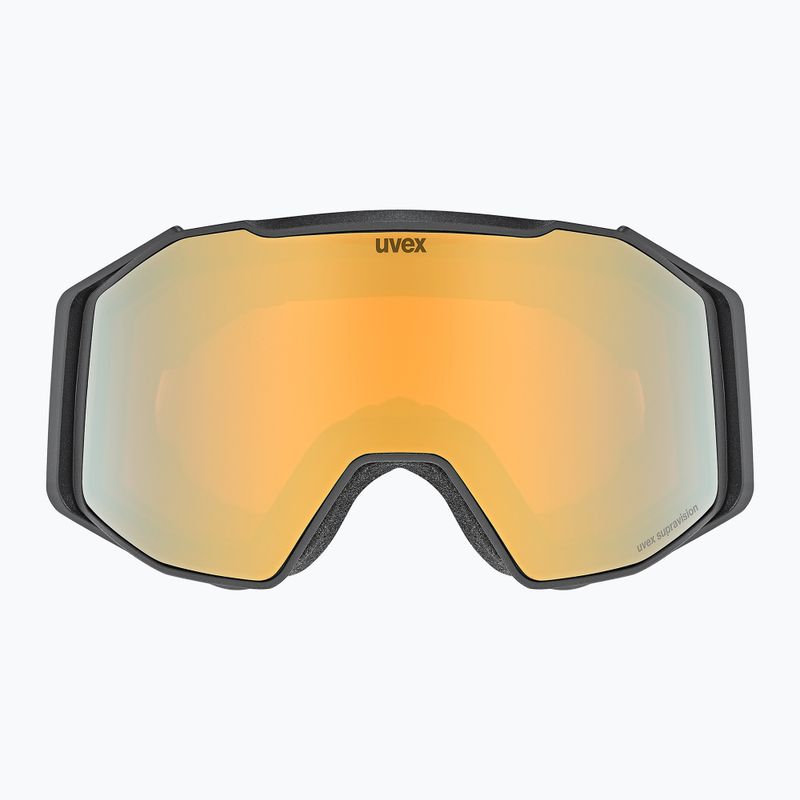 Gogle narciarskie UVEX Gravity FM black matt/mirror gold orange clear 2