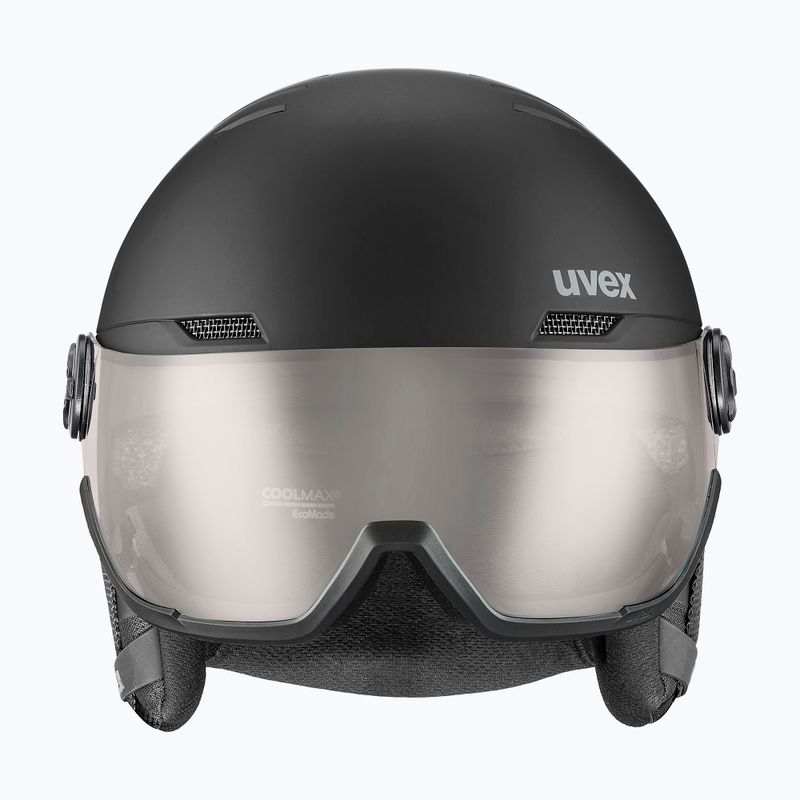 Kask narciarski UVEX Wanted Visor Pro V black/silver matt 2