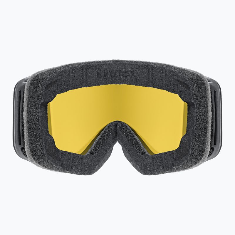 Gogle narciarskie dziecięce UVEX Pwdr FM black matt/mirror green yellow clear 3