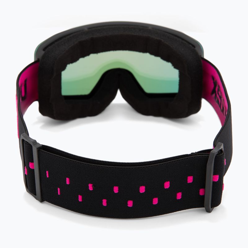 Gogle narciarskie dziecięce UVEX Pwdr FM black matt/mirror pink green clear 3