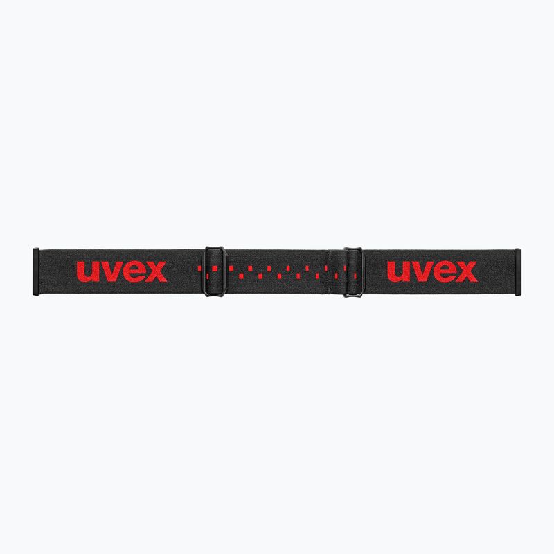 Gogle narciarskie dziecięce UVEX Pwdr FM black matt/mirror red orange clear 4
