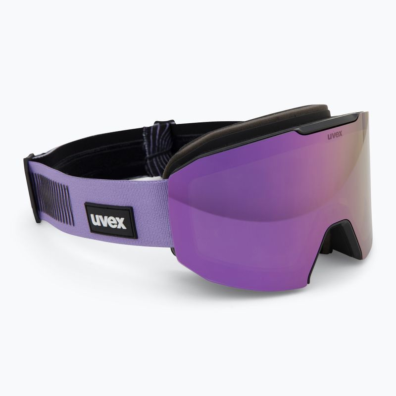 Gogle narciarskie UVEX Evidnt Attract S + case black matt/mirror lavender yellow clear