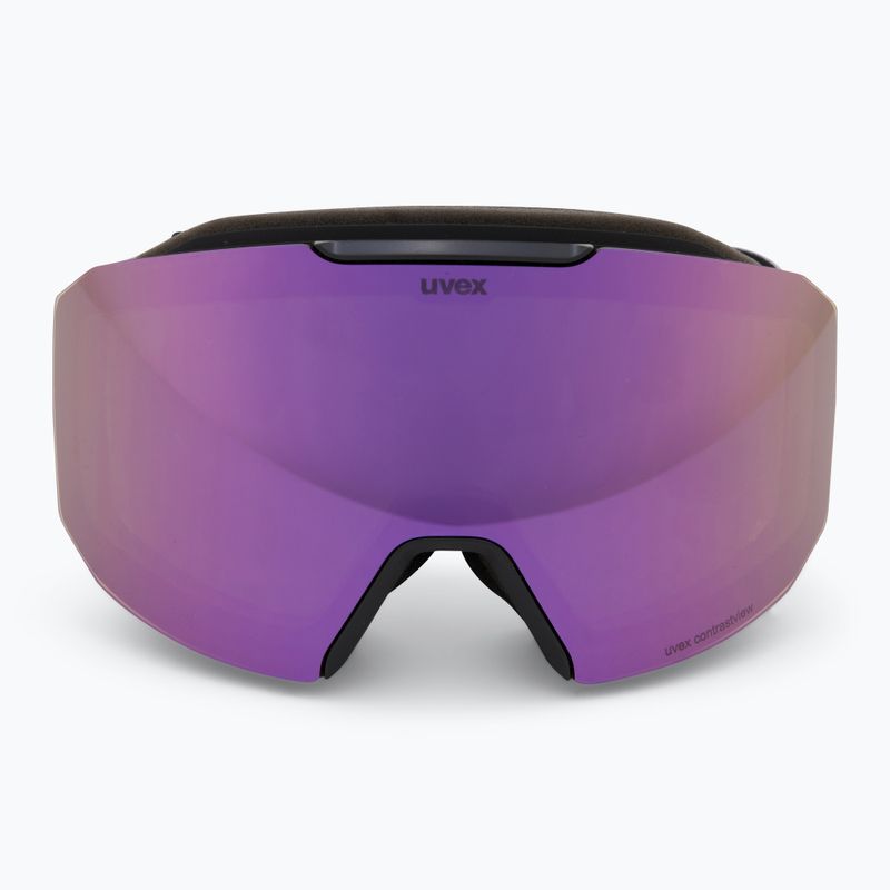 Gogle narciarskie UVEX Evidnt Attract S + case black matt/mirror lavender yellow clear 2