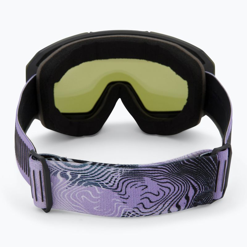 Gogle narciarskie UVEX Evidnt Attract S + case black matt/mirror lavender yellow clear 3