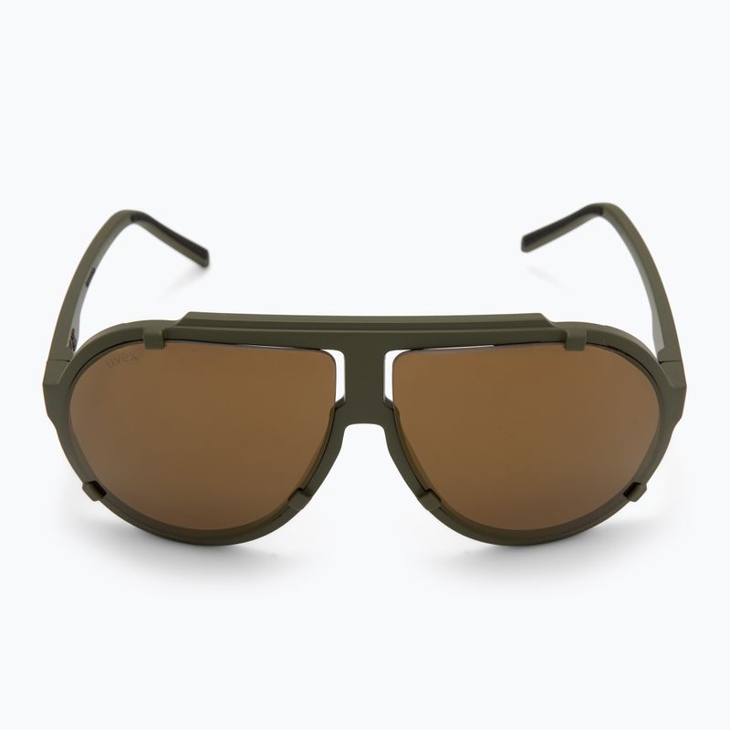 Okulary przeciwsłoneczne UVEX Esntl Pina moss green matt/mirror gold 3