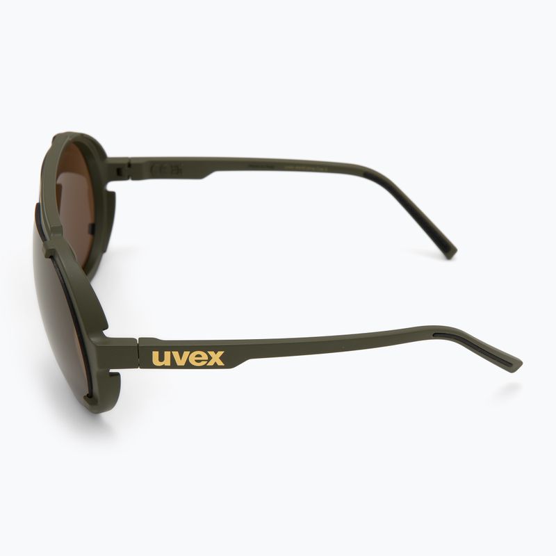 Okulary przeciwsłoneczne UVEX Esntl Pina moss green matt/mirror gold 4