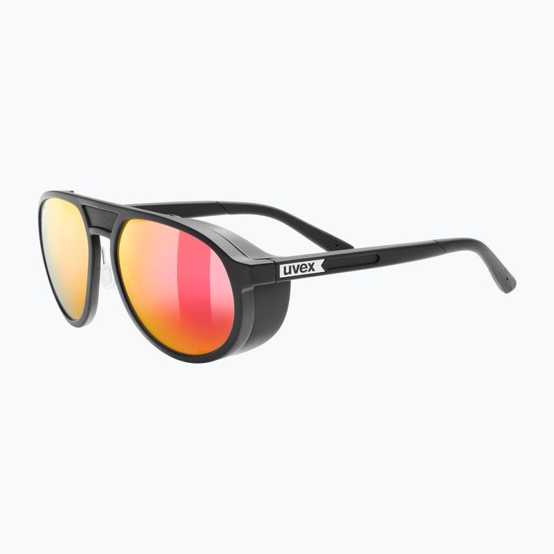 Okulary przeciwsłoneczne UVEX MTN Classic Pure black matt/mirror red