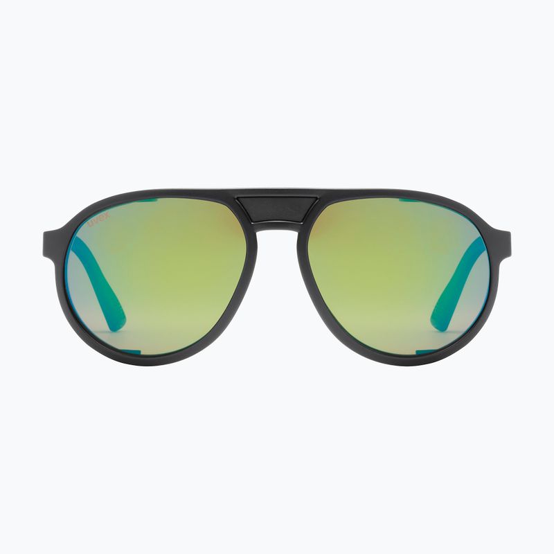Okulary przeciwsłoneczne UVEX MTN Classic Pure black matt/mirror green 2