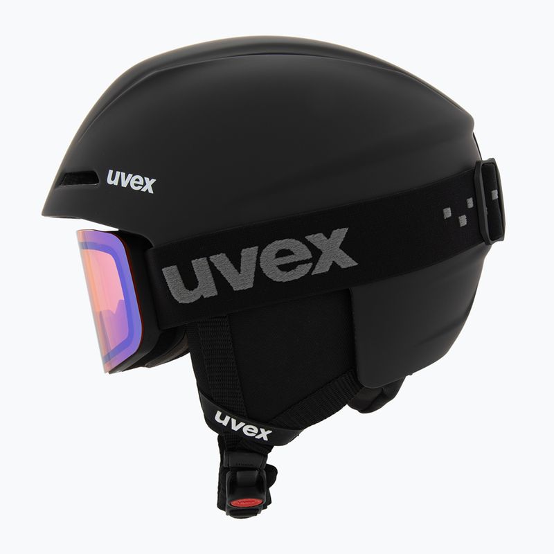 Kask narciarski dziecięcy UVEX Viti Set + gogle Speedy Pro black matt/mirror green/yellow/clear 3