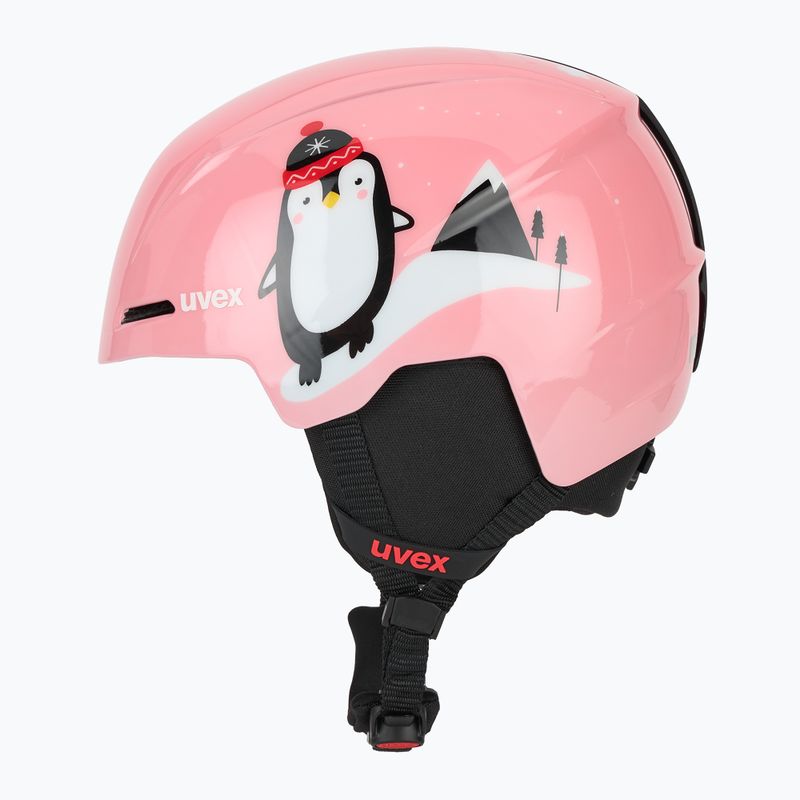 Kask narciarski dziecięcy UVEX Viti Set + gogle Speedy Pro pink penguin/lasergold lite 3