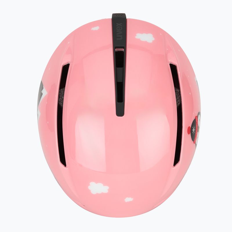 Kask narciarski dziecięcy UVEX Viti Set + gogle Speedy Pro pink penguin/lasergold lite 6
