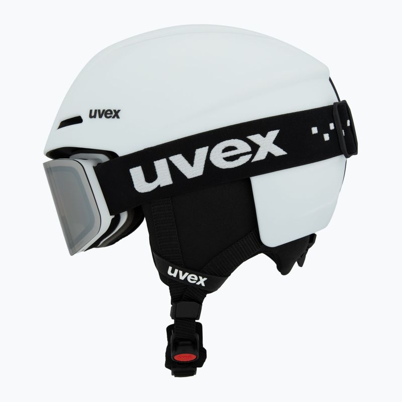 Kask narciarski dziecięcy UVEX Viti Set + gogle Speedy Pro white matt/mirror silver/green/clear 3