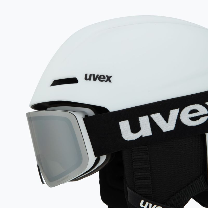 Kask narciarski dziecięcy UVEX Viti Set + gogle Speedy Pro white matt/mirror silver/green/clear 7