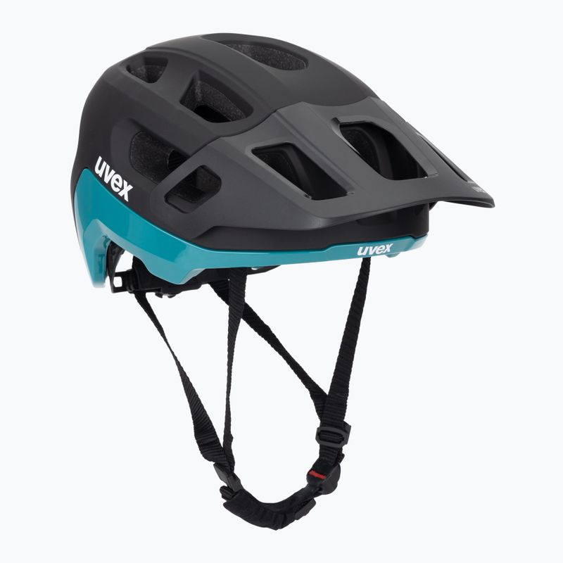 Kask rowerowy UVEX React black/teal matt