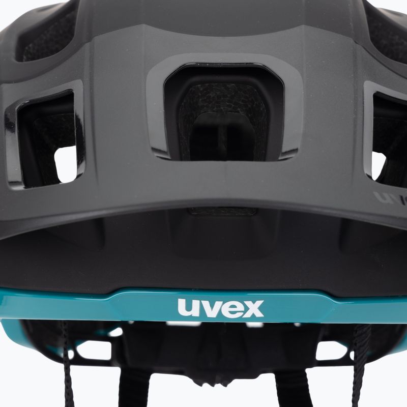 Kask rowerowy UVEX React black/teal matt 7
