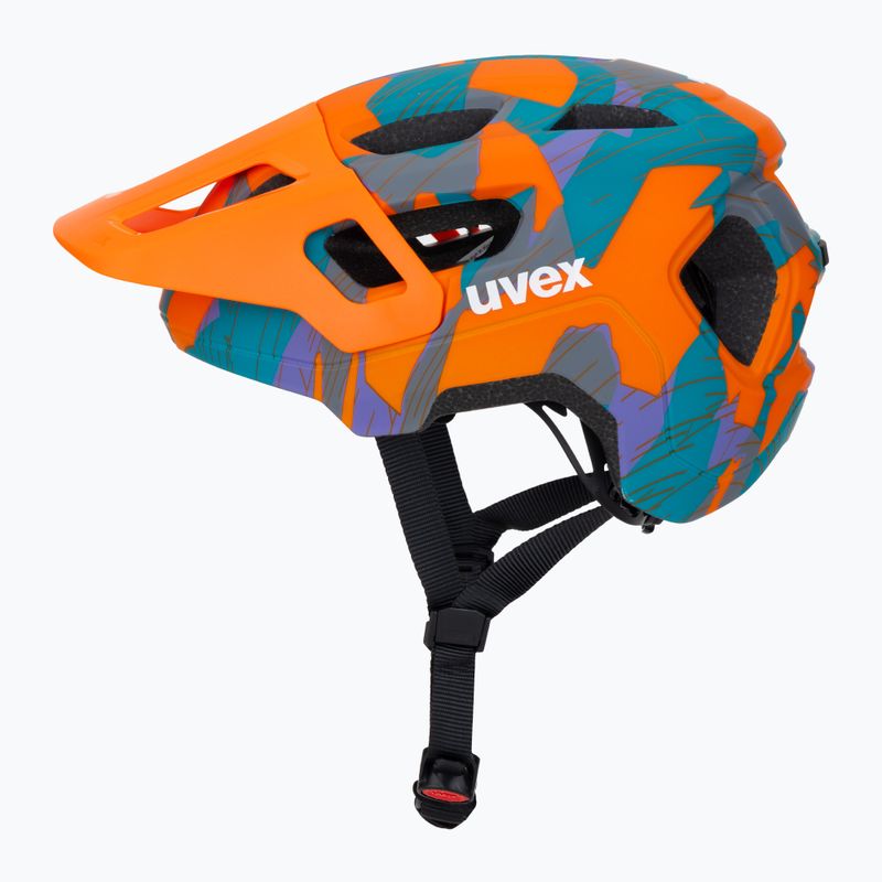 Kask rowerowy dziecięcy UVEX React Jr papaya camo matt 3