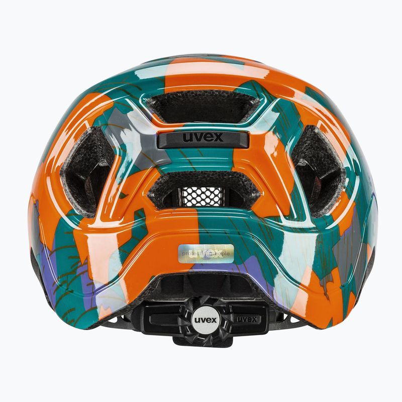 Kask rowerowy dziecięcy UVEX React Jr papaya camo matt 3