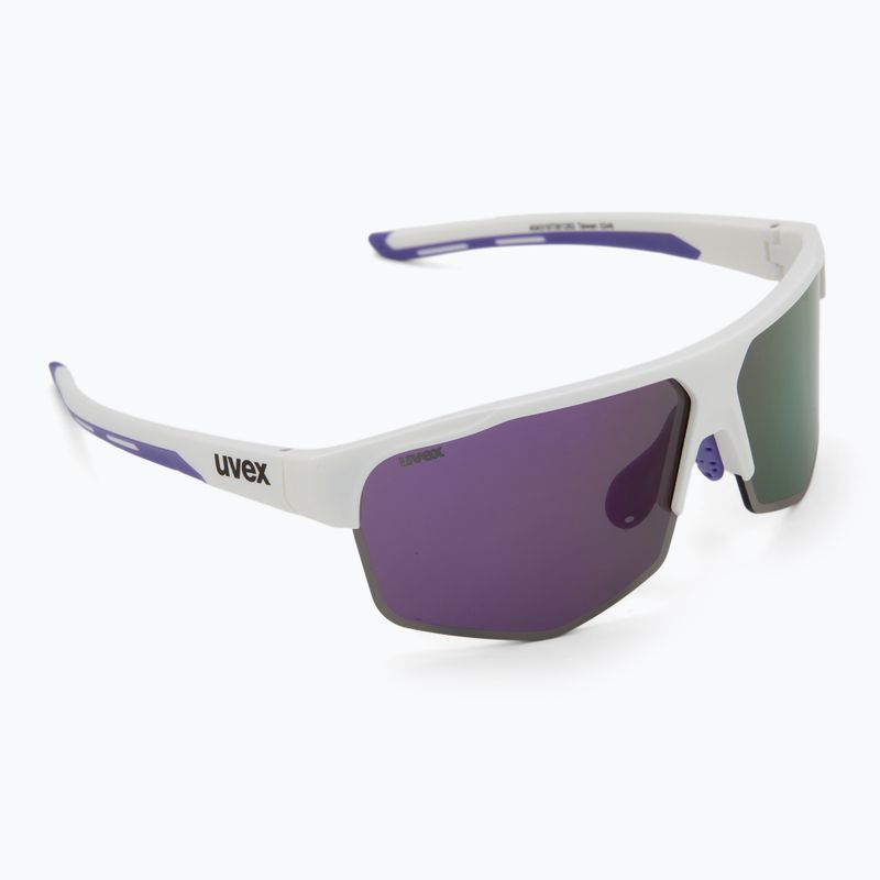 Okulary przeciwsłoneczne UVEX Axos Set white matt/mirror purple/clear 2