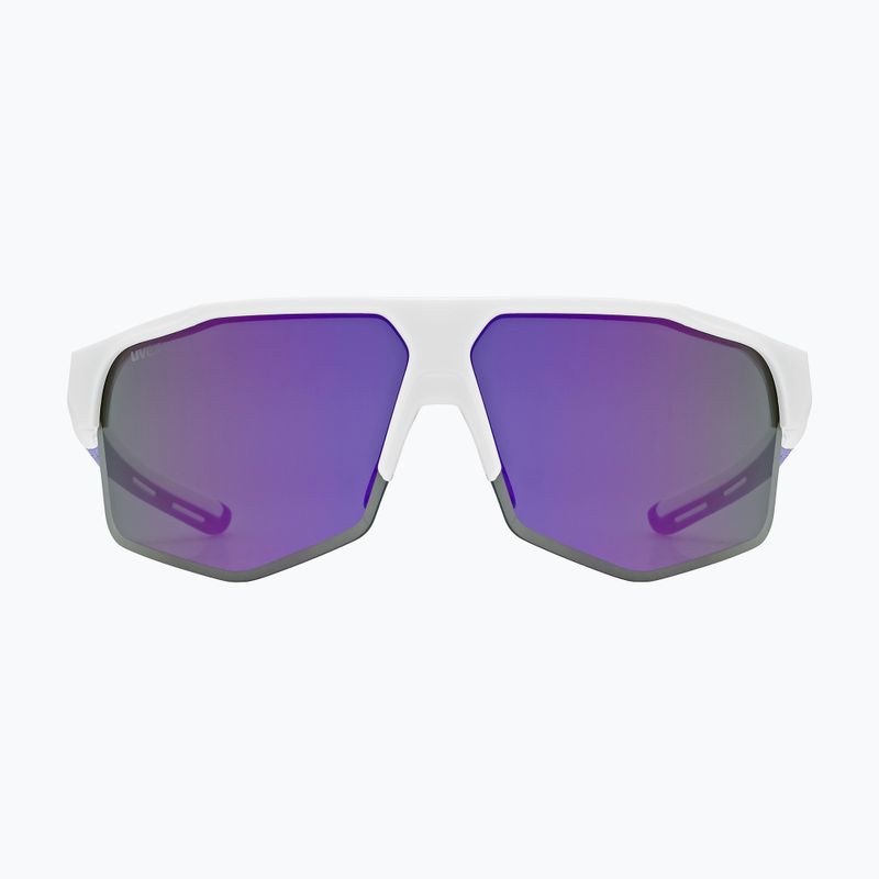 Okulary przeciwsłoneczne UVEX Axos Set white matt/mirror purple/clear 2