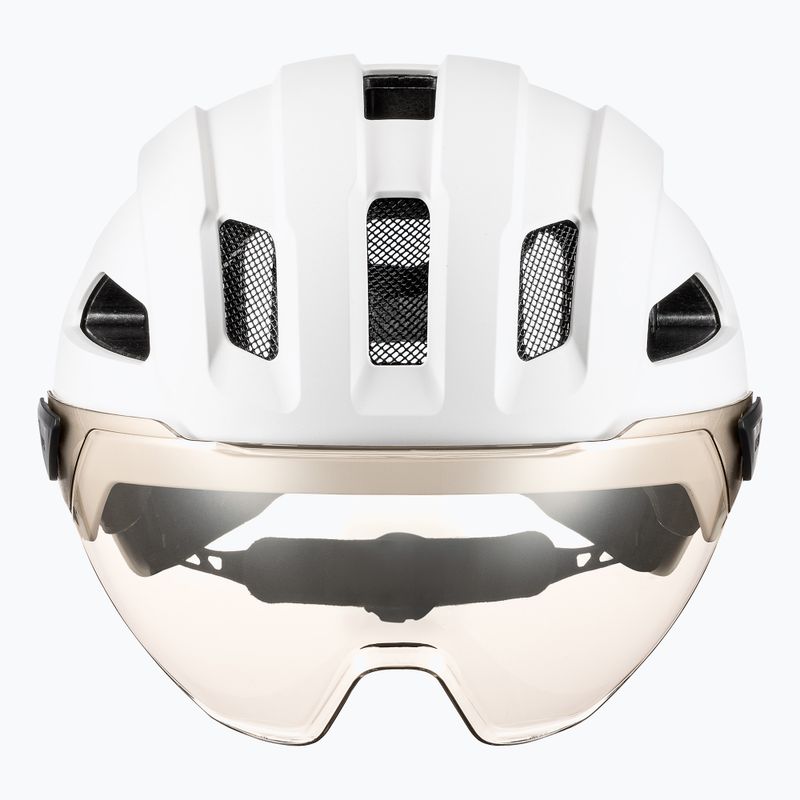Kask rowerowy UVEX Stride Visor white matt/litemirror silver 2
