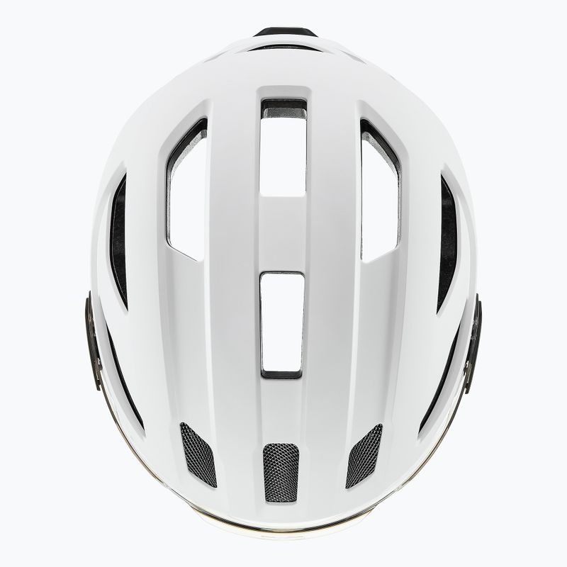 Kask rowerowy UVEX Stride Visor white matt/litemirror silver 6
