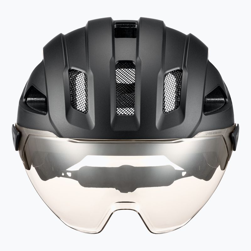 Kask rowerowy UVEX Stride Visor black matt/litemirror silver 2