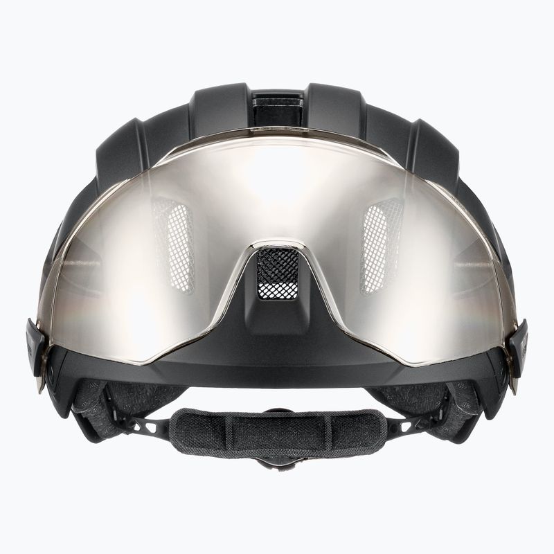 Kask rowerowy UVEX Stride Visor black matt/litemirror silver 3