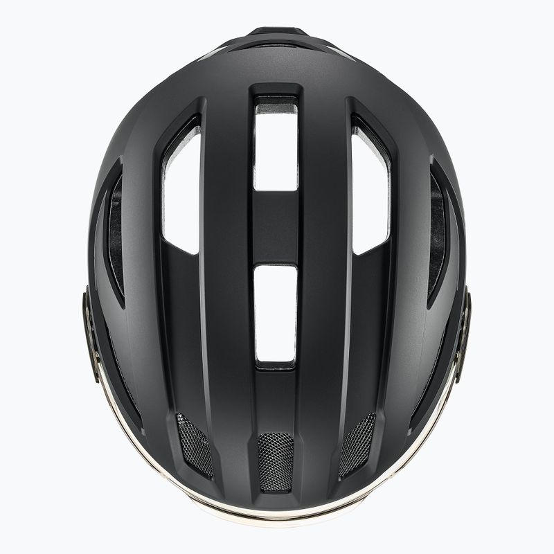 Kask rowerowy UVEX Stride Visor black matt/litemirror silver 6
