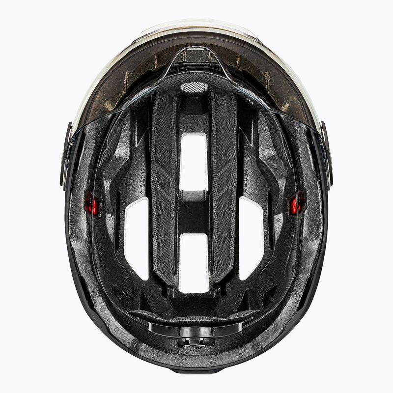 Kask rowerowy UVEX Stride Visor black matt/litemirror silver 7
