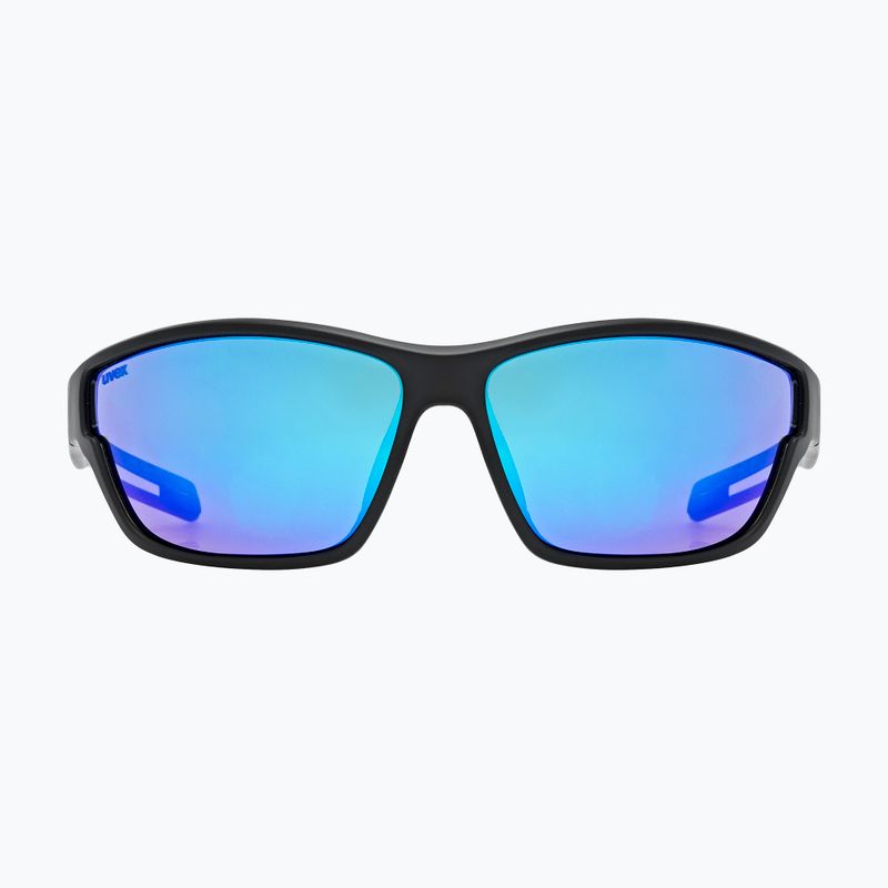 Okulary przeciwsłoneczne UVEX Sportstyle 806 black matt/mirror blue 2